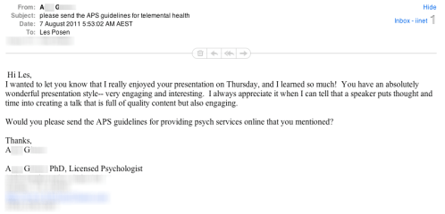 Feedback for Workshop using Presentation Magic techniques at APA 2011