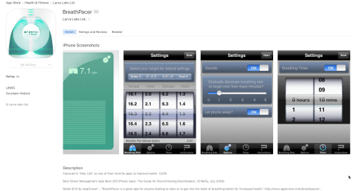 BreathPacer app